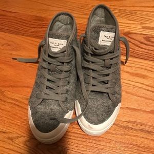 Gray wool Rag & Bone hi-top sneakers never worn!